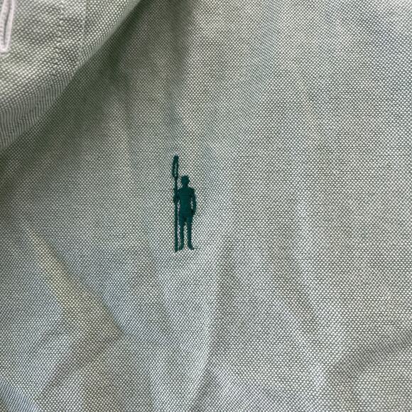 VTG 90s J. Crew Oarsman Logo Mint Green Oxford Cloth Cotton Button Down Shirt M - Picture 5 of 7